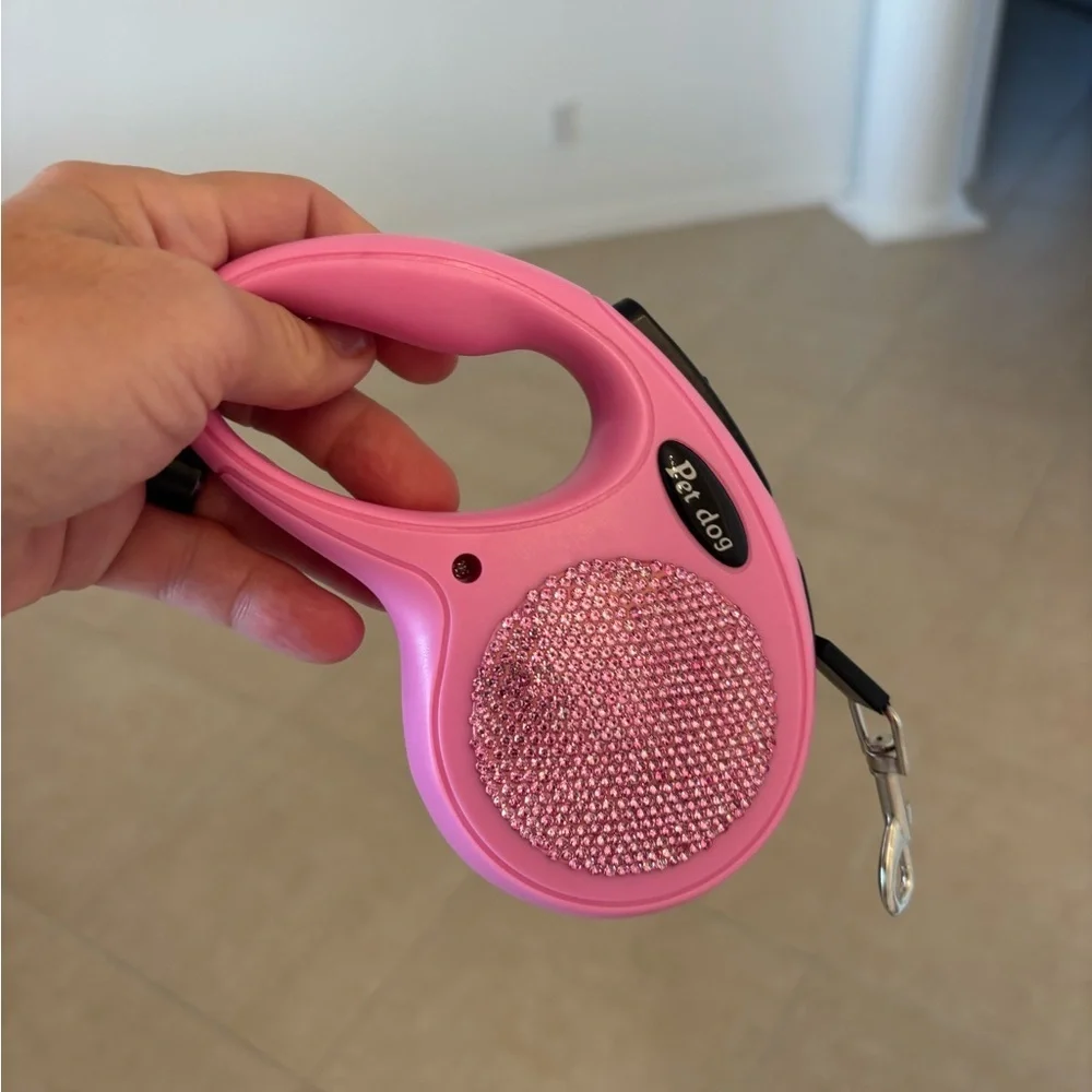 Pink Rhinestone Dog Leash